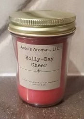 Holly-Day Cheer 8 oz Jelly Jar