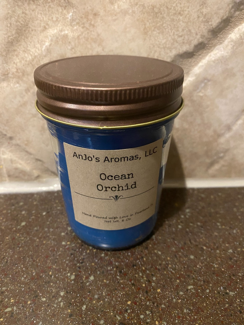 Ocean Orchid 8 oz Jelly Jar